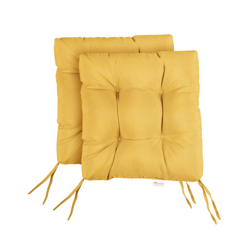 Outdoor 3'' Barstool Seat Cushion, 16" W x 16" D, Daffodil