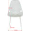 Chaise de salle à manger, ensemble de 4, pieds en métal, siège en plastique, transparent-2102431990