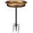 Redwan Oval Polyresin Bird Bath Bowl with Metal Stake -137006277