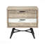 Table de chevet 2 tiroirs 2 tons