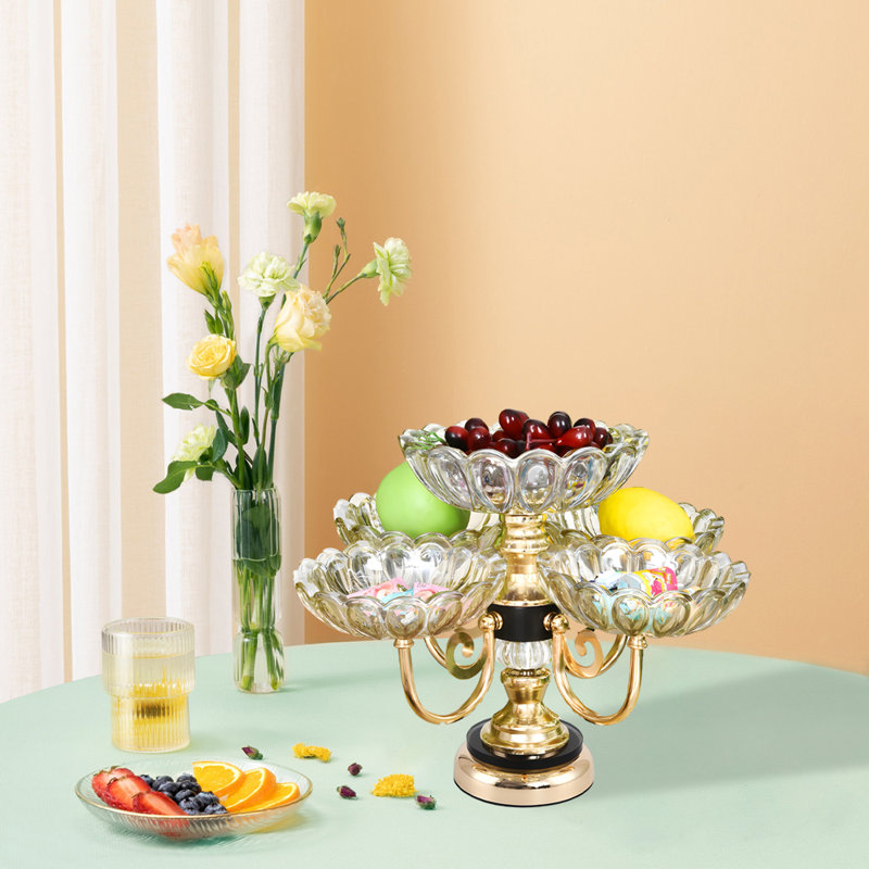 Plateau en verre - ensemble de 5