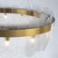 Lustre tambour 12 lumières moderne avec verre texturé