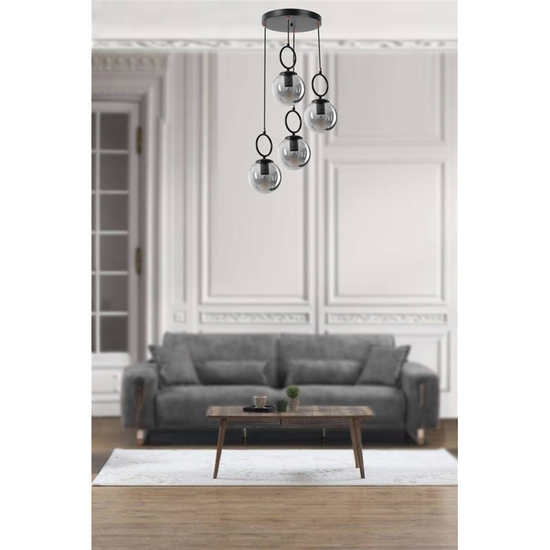 Lustre industriel scandinave, 100% métal, hauteur 27,6 po x 11,8 po | Peinture séchée au four et revêtement dégringolé | Douille E27, 40 W maximum | Finition noire élégante, parfaite pour les espaces de vie modernes et les salles à manger