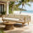 Hurst Outdoor 2-Piece Acacia Wood Conversation Set With Cushions-124925677