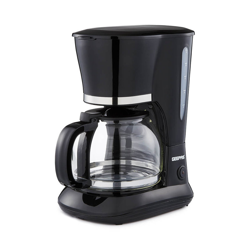 GEEPAS 1.5L Filter Coffee Machine | 800W Coffee Maker for Instant Coffee, Espresso, Macchiato & More | Boil-Dry Protection, Anti-Drip Function, Automatic Turn-Off Feature 