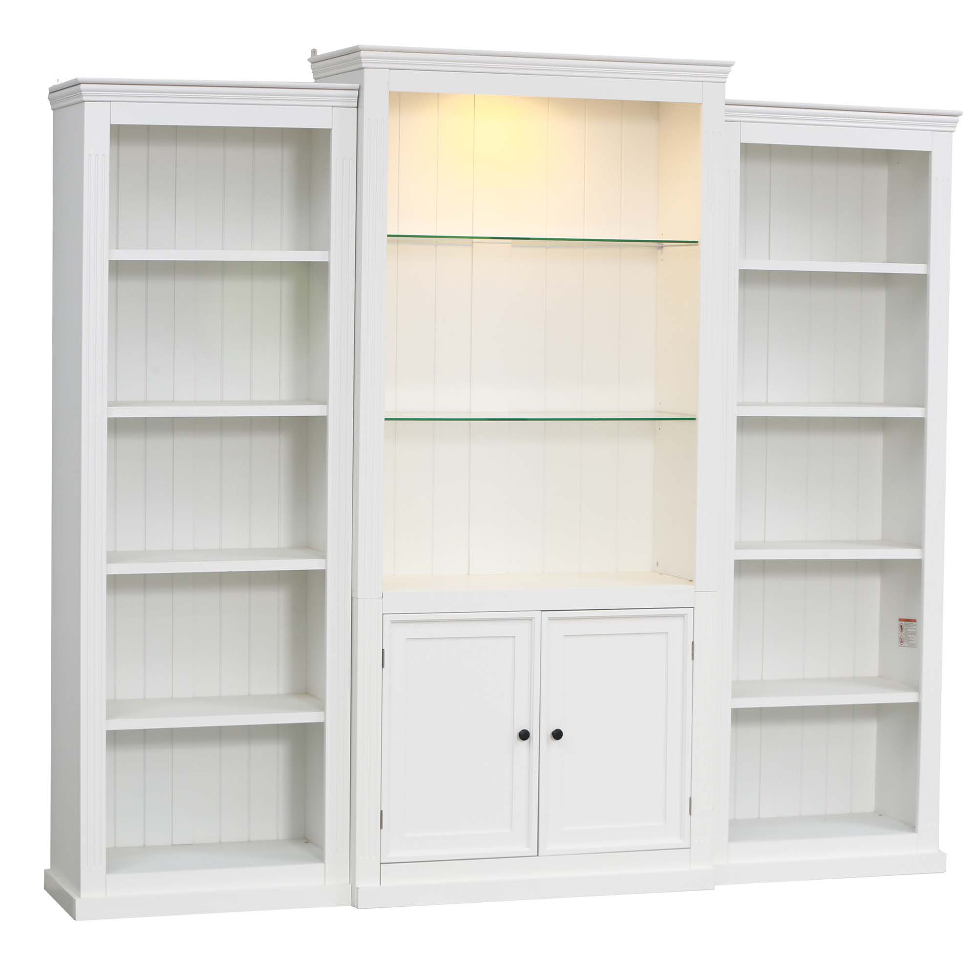 Ivy Bronx 78.75'' Tall 3-Pieces Bookcase Display Cabinet With 5 Colors ...