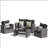 4-Piece Wicker Patio Conversation Set With Glass Table And Black Cushions-1549943623