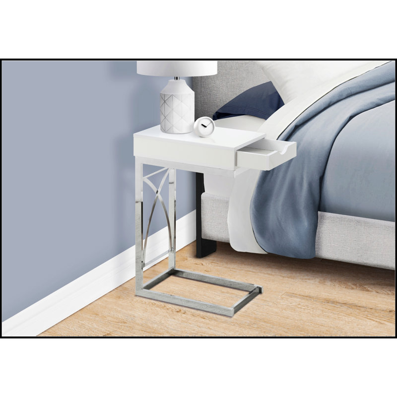 Snack Table with Storage Drawer