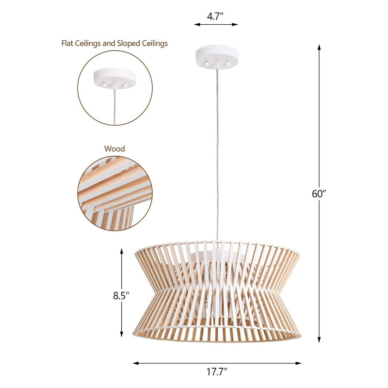 Lustre antique blanc à 3 lumières en bois avec abat-jour bohème en osier, suspension de style champêtre pour salon, chambre à coucher, cuisine