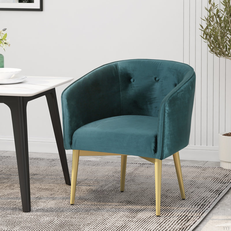 Chaise avec accoudoirs de salle à manger, Sarcelle