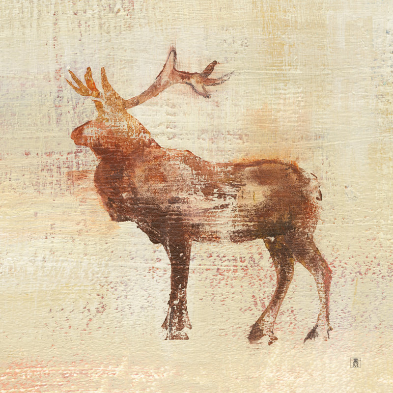 Elk Study by Studio Mousseau - Wrapped Canvas Painting, 76cm H x 76cm W
