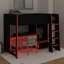 Lit mezzanine double avec bureau-1200115676
