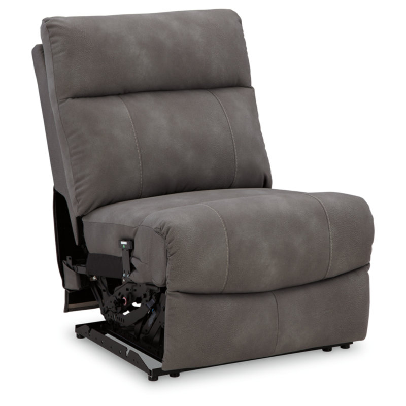 Matsuda 6-Piece Power Reclining Sectional, Similicuir gris