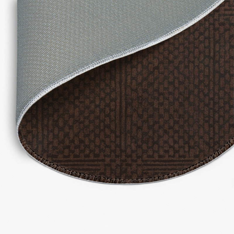 Tapis brun intérieur et extérieur Trellis, Rond 5 pi