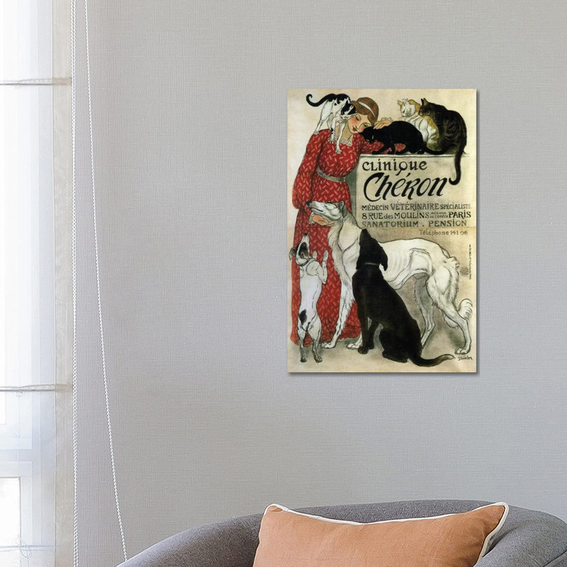 Clinique Cheron Advertising Vintage Poster - Wrapped Canvas Print, 66.04 cm H x 45.72 cm W x 1.91 cm D