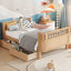 Lit plateforme en bois avec tiroirs de rangement, lit à profil bas avec rails-41517864-41517867