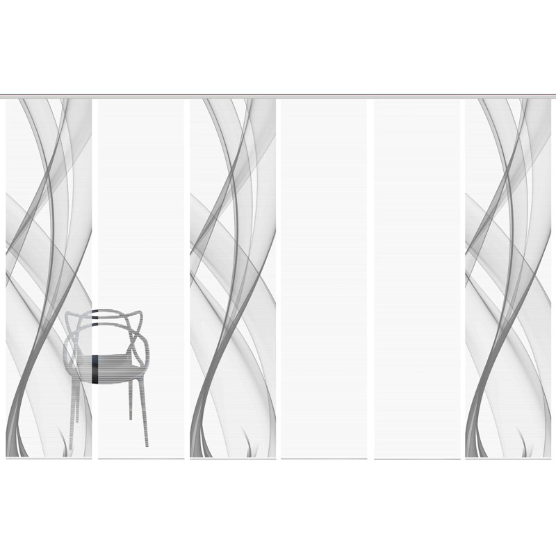 Semi Sheer Sliding Panel, in Grey