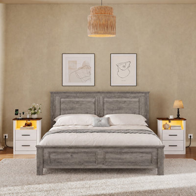 3-Piece Bedroom Set with a Bed and Two Nightstands