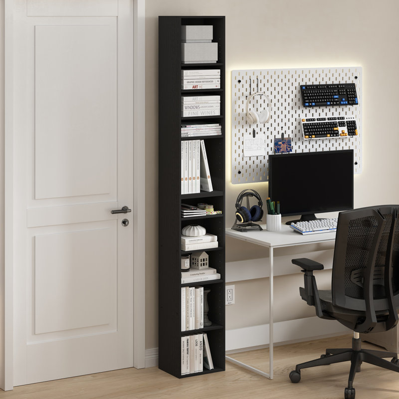 Bohen Standard Bookcase, Blackwood, (8 Shelves) 180.09cmH x 29.97cmW x 23.62cmD