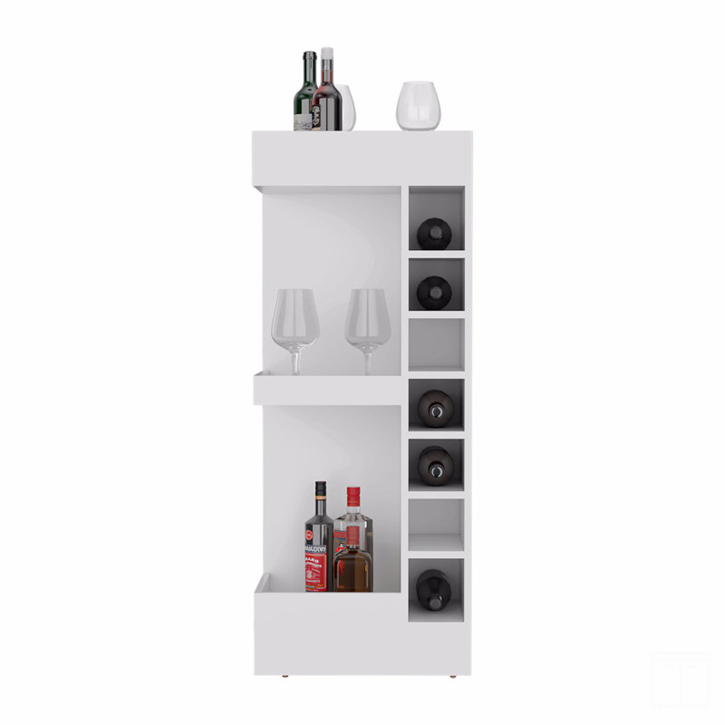 Bar, 16 tablettes, 45.9" H x 39.4" W x 18.3" D, Blanc