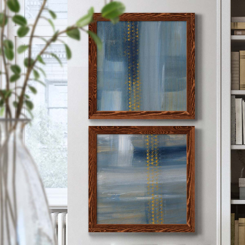 «Touching the Sky I», ensemble de 2 peintures sur toile encadrées, H 17 po x l 34 po x P 1,5 po, Érable encadré