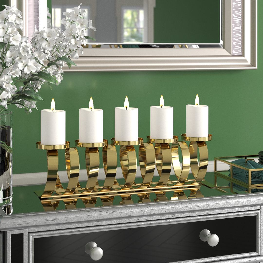 Stainless Steel Tabletop Candlestick Etta Avenue™