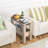 Starleen End Table Built-In LED Lights and Outlets with Fabric Drawer