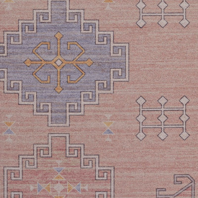 Tapis rose et bleu Maril Emerson