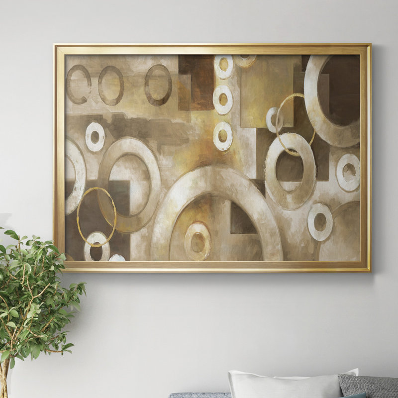 Antique Shell Anthology I - peinture sur toile encadrée, H 18,5 po x l 24,5 po x P 1,5 po, Or