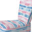 Chaise rembourrée rayée - Chaise d'appoint rose et bleu-1671726763
