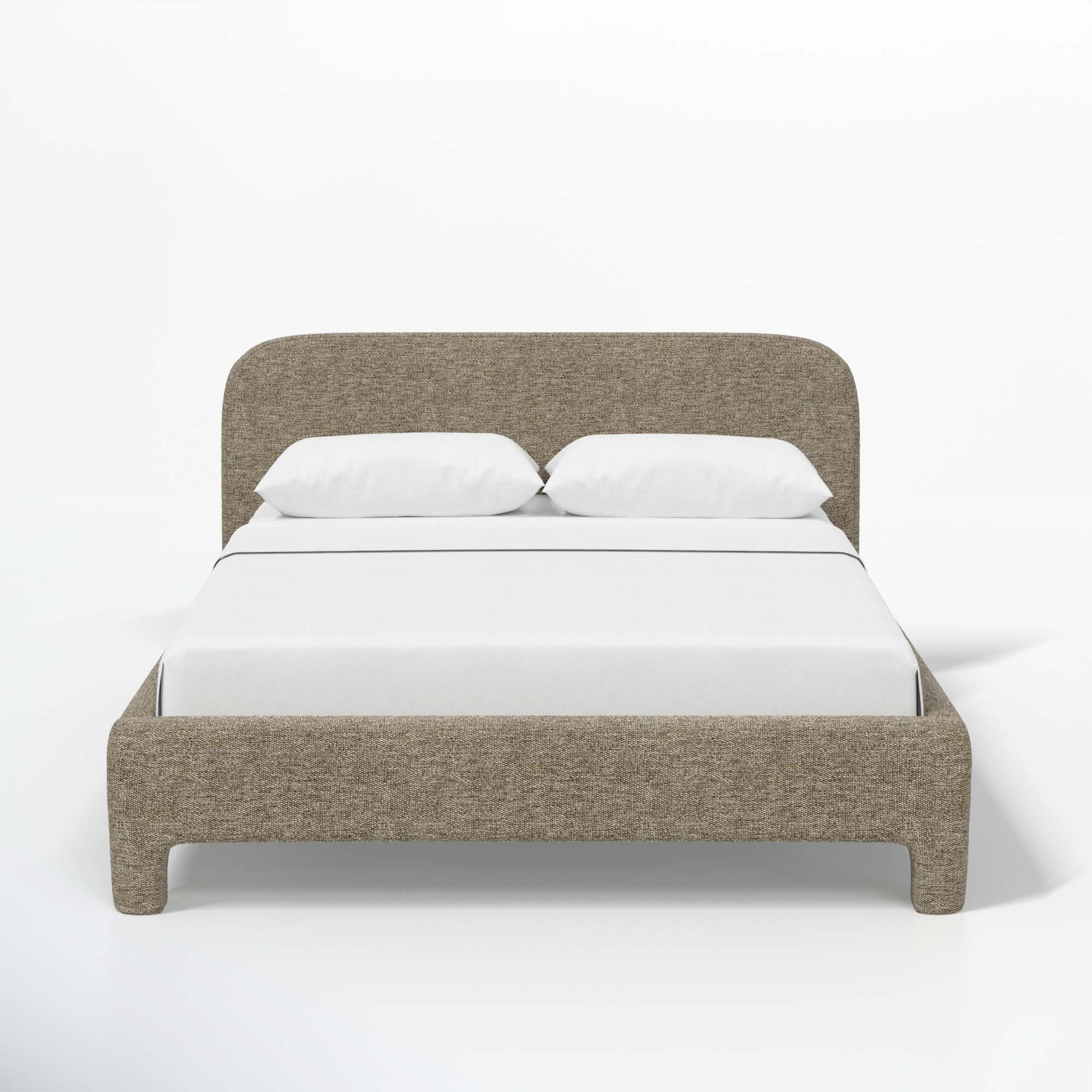 Illy Upholstered Bed, Milsap Granite Sustain® Tweed, King