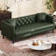 Canapé de 81 po en cuir, canapé Chesterfield à assise profonde capitonné à 3 boutons fait à la main-1086977020-1076870493