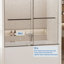 Porte de baignoire coulissante double sans cadre l 56-60 po x H 62 po, porte de douche bypass à fermeture douce