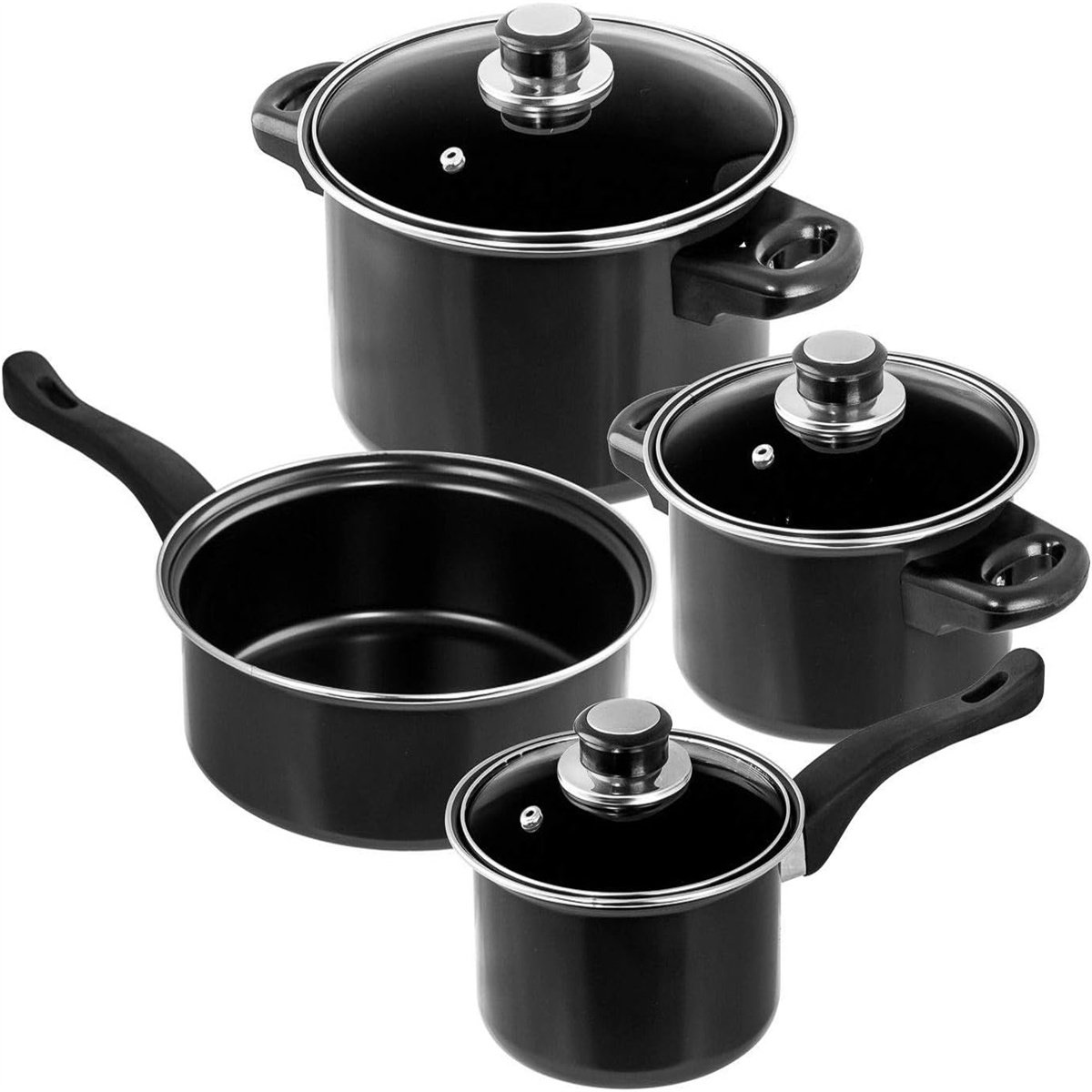 YITAHOME 7 Pc Carbon Steel Nonstick Cookware Set, Pots & Pans Set ...