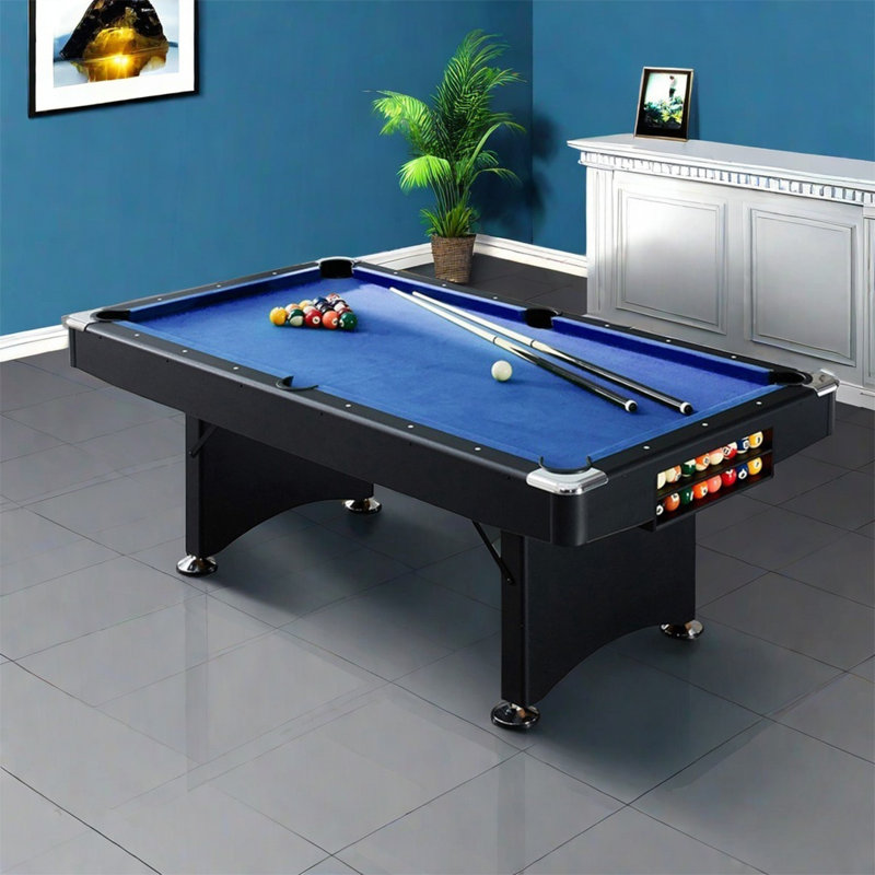 Pool Table, 31.5" H x 82.3" L x 45.3" W, Blue