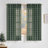 Rustic Grid Pattern Linen Light Filtering Plaid Curtains for Living Room Dining Room, Farmhouse Rod Pocket Back Tab Semi Sheer Window Curtains, 1 Pair-328923824-329966675