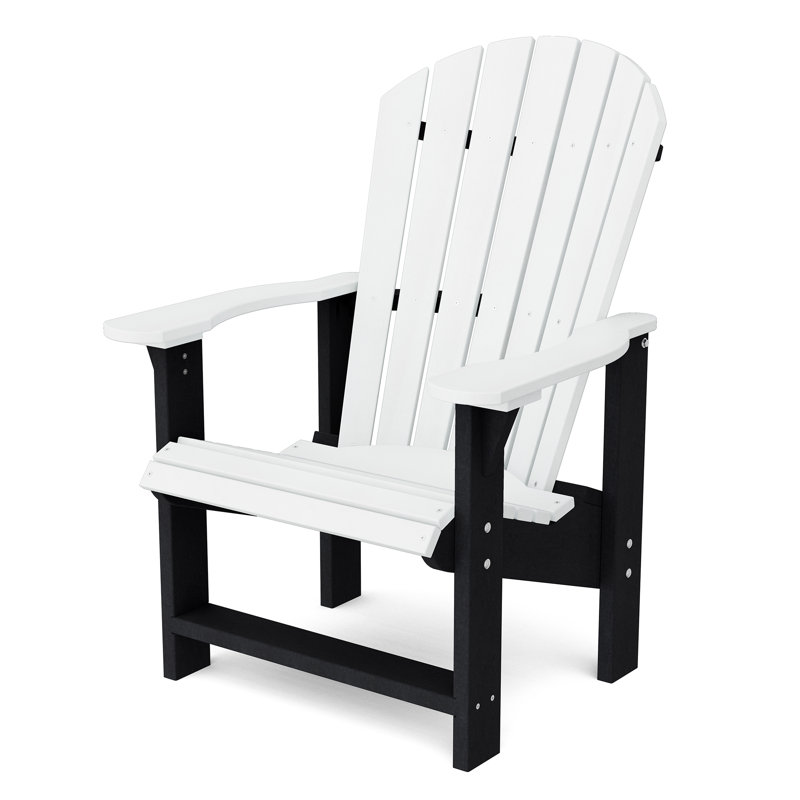 Chaise Adirondack droite Heritage, Blanc/Noir