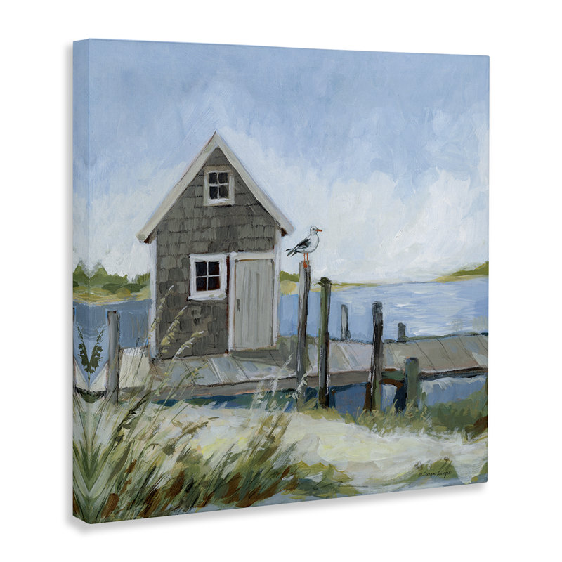 «Scenic Boat House View», art mural par Susan Winget, H 24 po x l 24 po