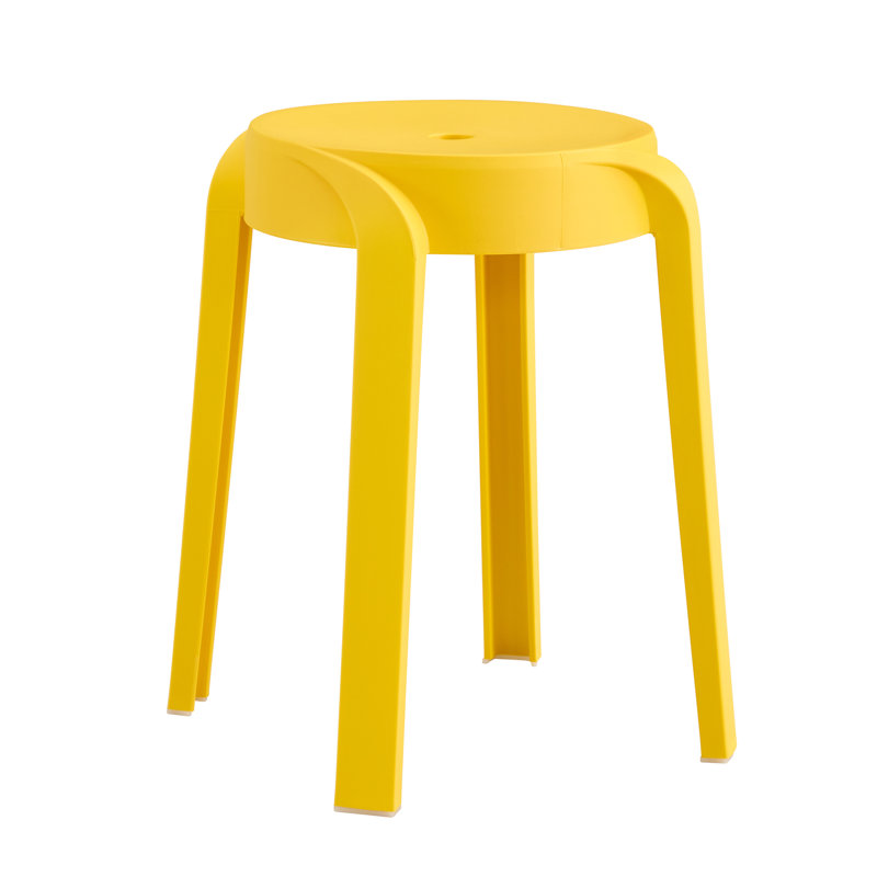 Paquet de 6 tabourets de salle de classe empilables Tabourets en plastique, Moutarde