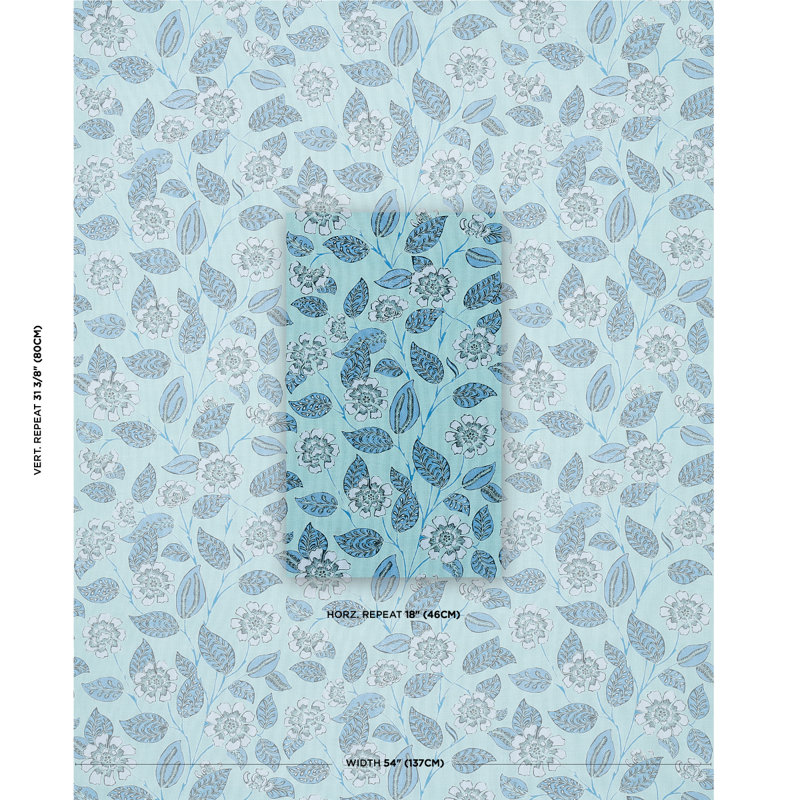 Kava Cay Indoor/Outdoor Fabric, Blues