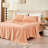 Linen Cotton Flat Sheet(Peach,Twin)-127119703-127119708