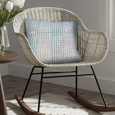 Geometric Cotton Reversible Throw Pillow