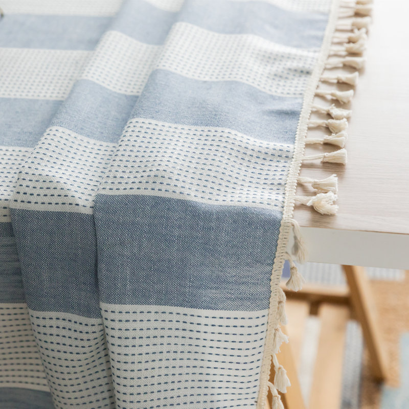 Ottilie Tablecloth, Light Blue, 86" L x 54" W