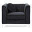 Fauteuil incliné noir élégant Sleek