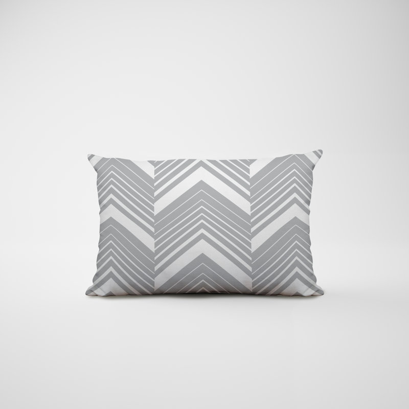 Outdoor Reversible Throw Pillow, Gray