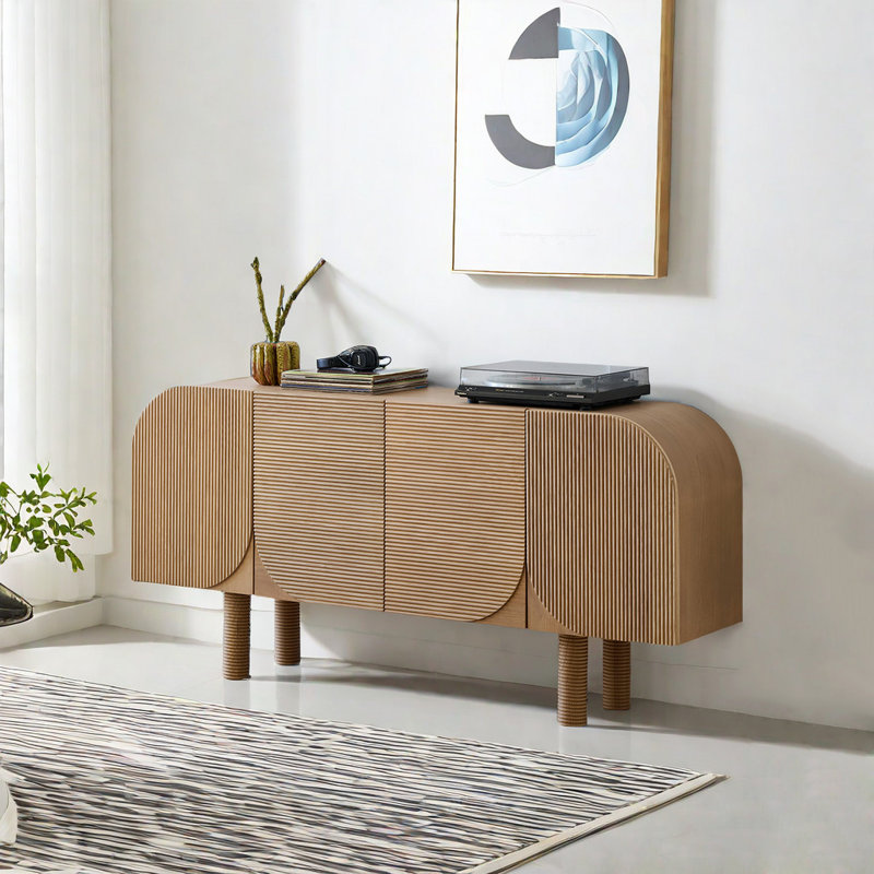 Japanese Retro Accent Cabinet 70.9'' Console Table