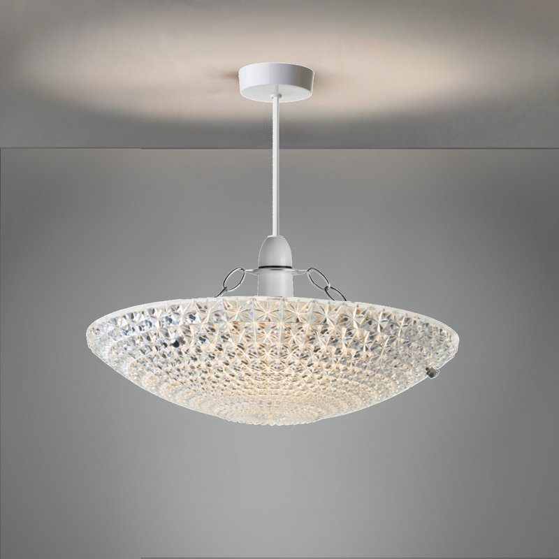 Lockeford 19cm H Plastic Bowl Pendant Shade ( Uno ) in Clear