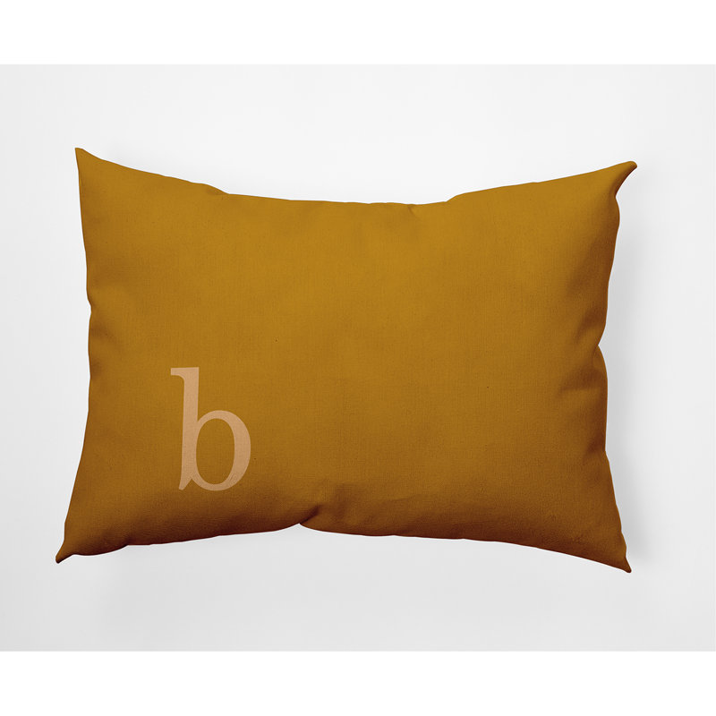 Coussin décoratif intérieur / extérieur Modern Monogram, Automne doré
