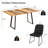 6 - Person Kitchen Dining Set, 47'' to 62'' Extendable Dining Table with 32.8"H Upholstered Dining Chairs, Space-saving Long Dining Table Furniture for 6 Person-124944368