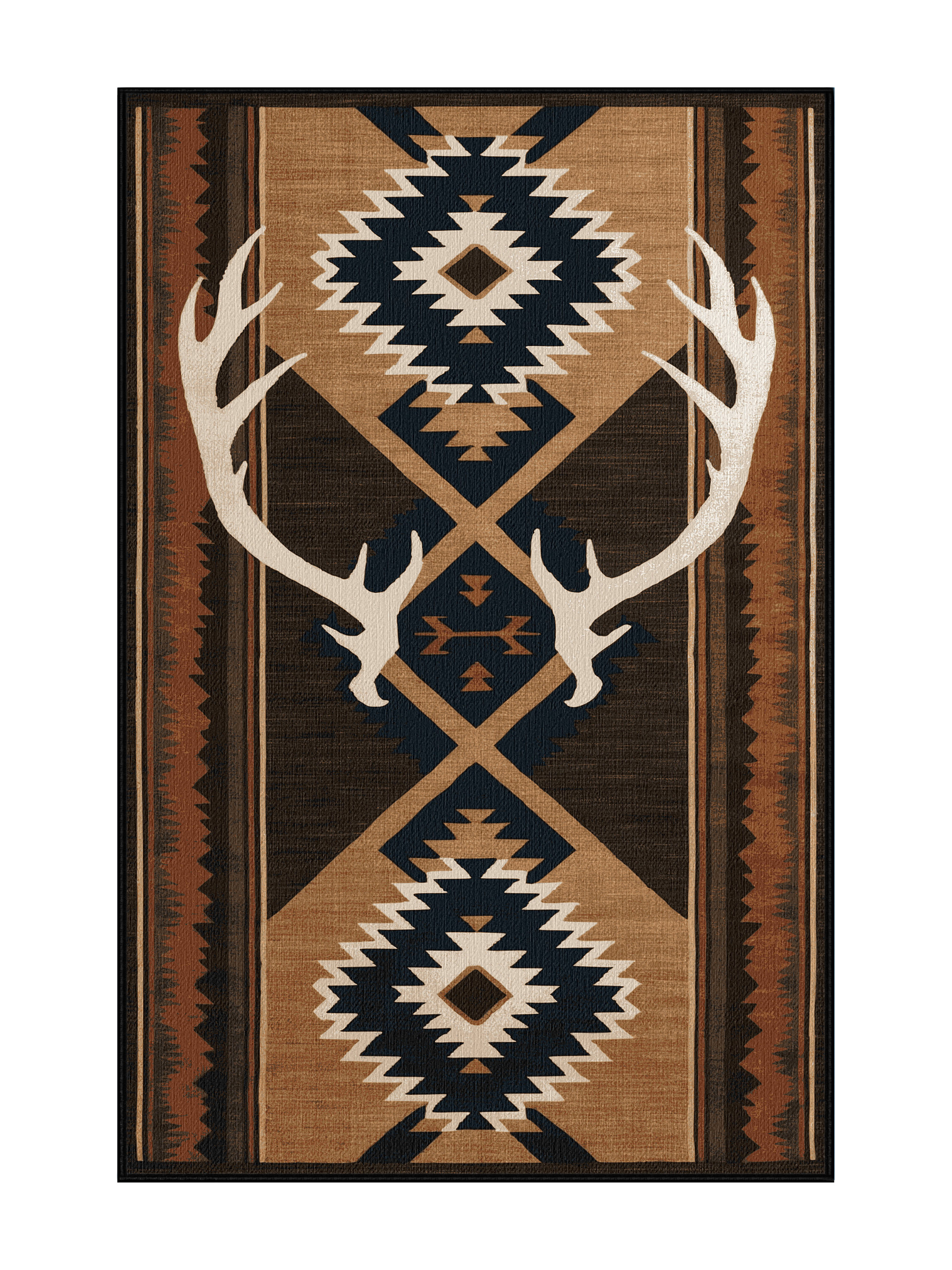 Foundry Select Washable Antler Southwestern Area Rug | Wayfair